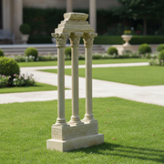 Ruin Column Outdoor Statue (25 - Inch) Side Angle