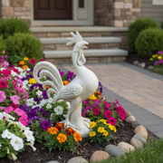 Rooster Garden Statue (22 - Inch) Side Angle