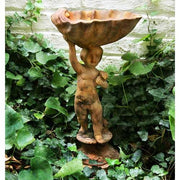 Lucca Child Birdbath Statue (22 - Inch) Side Angle
