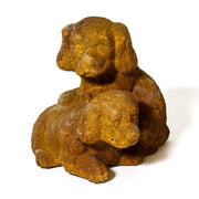 Two Puppies Dog Garden Statue (5 - Inch) Different Angle