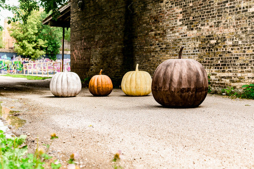 Pumpkin Garden Statue (37 - Inch) Other Angle