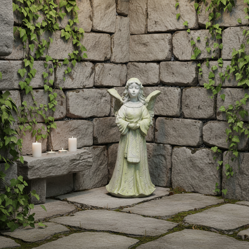 Angel Fairy Statue With Planter (19-Inch)
