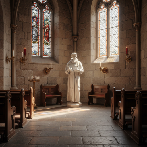 Saint Francis with Dove Statue (74 - Inch) Side Angle