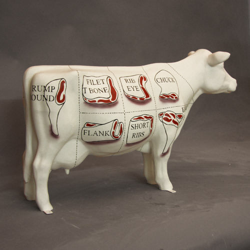 Cow Garden Statue (24.5 - Inch) Side View