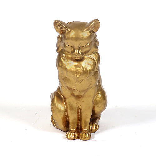Regal cat figurine with classical old world European style, featuring ornate detailing and a poised, elegant posture.