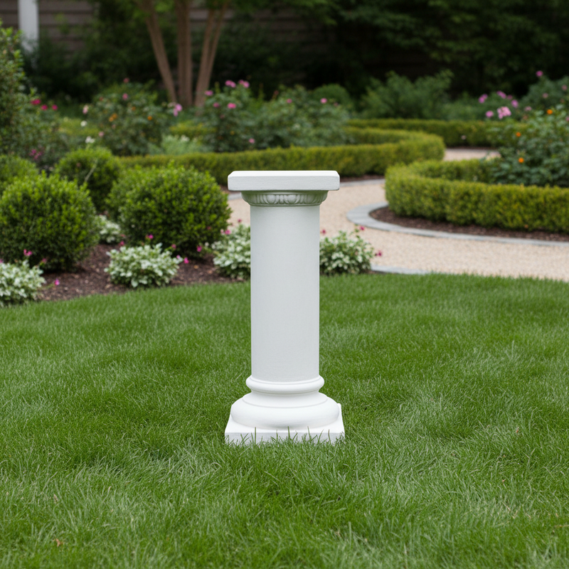 Greek Moulding Column Outdoor Statue (35-Inch)