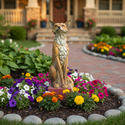 Fox Garden Statue (28.5 - Inch) Side Angle