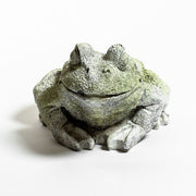 Frog Garden Statue (10 - Inch) Side View