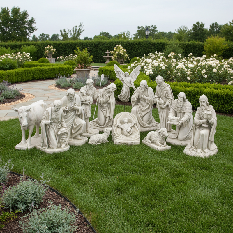 Nativity Scene Statue (24 - Inch) Side View