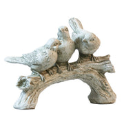 Three Singing Birds Garden Statue (6 - Inch) Side View