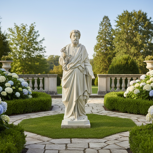 Saint Peter Religious Statue (63 - Inch) Side Angle