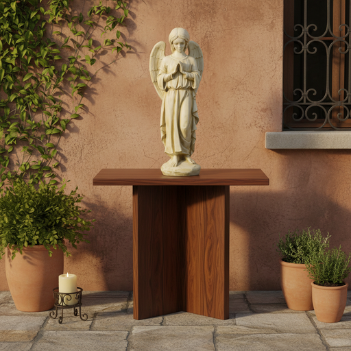 Praying Angel Outdoor Statue (24 - Inch) Side Angle