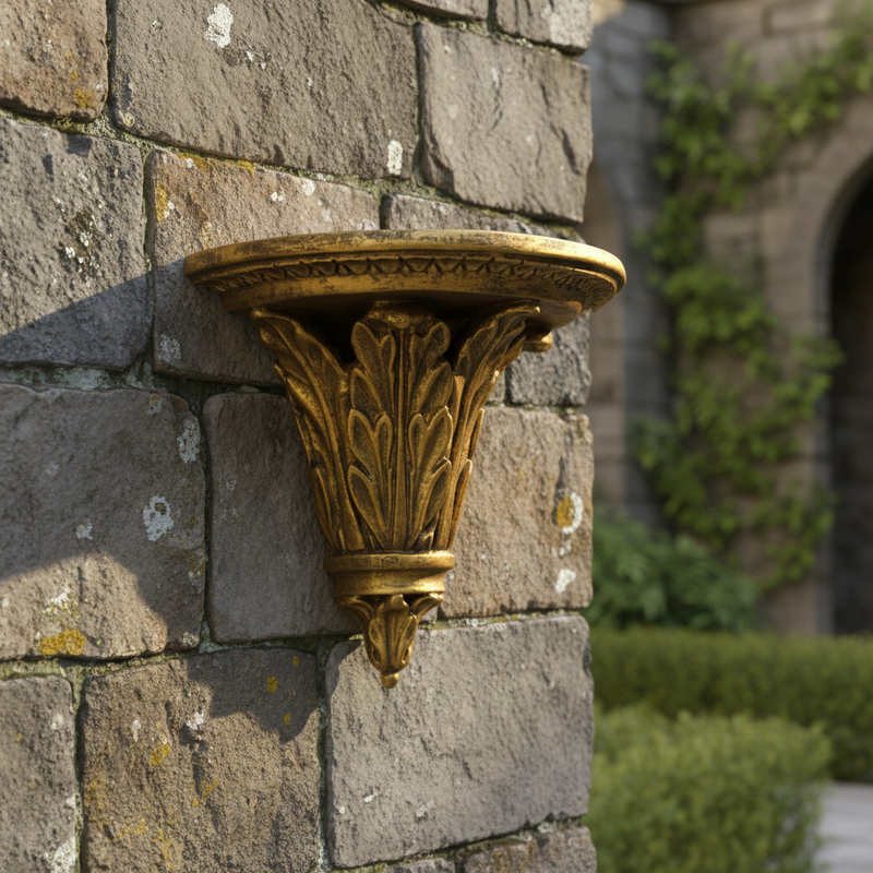 Slender Leaf Outdoor Bracket (7 - Inch) Side Angle