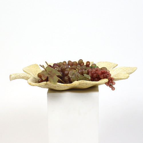 Desert Leaf Plate Statue (3.25 - Inch) Side Angle