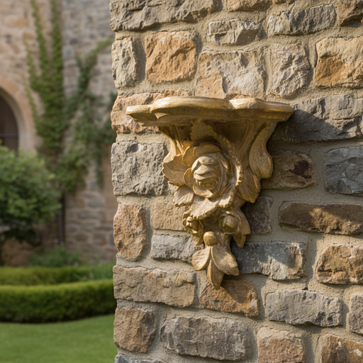 Rose Cluster Outdoor Bracket (10 - Inch) Side Angle