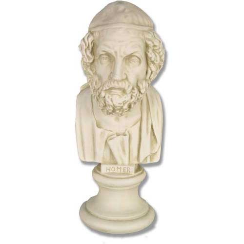 Homer Bust on Small Pedestal Bust Display Decor (11 - Inch)