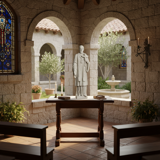 Saint Francis Xavier Religious Statue (26.5 - Inch) Side Angle