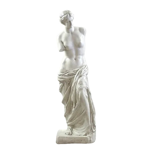 Classical Greek-style female torso statue with draped fabric, inspired by old world European and Renaissance sculpture.