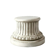 Classical pedestal base with fluted column design and ornate egg-and-dart detailing, inspired by old world European architecture.