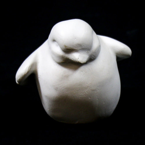 Sculpted bird figurine with classical European style, featuring smooth, rounded lines and subtle, ornate detailing. Different Angle