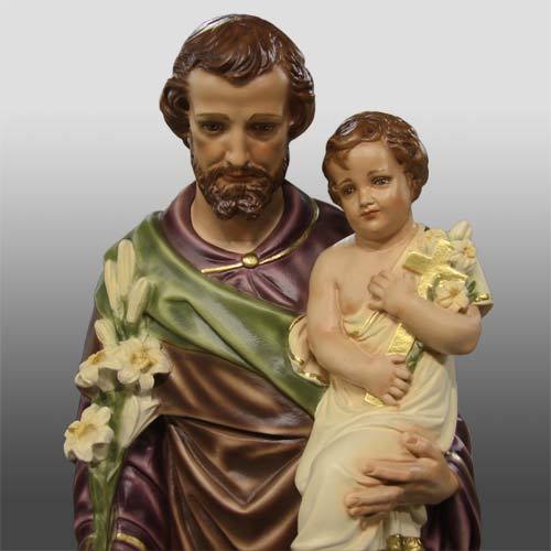 Saint Joseph & Child with Cros Outdoor/Indoor Statue