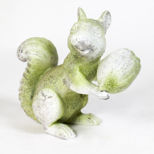 Squirrel Garden Statue (12.5 - Inch) Side View