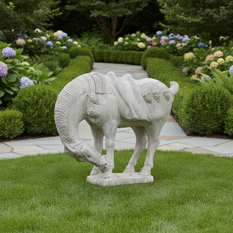 Horse Garden Statue (17 - Inch) Side Angle