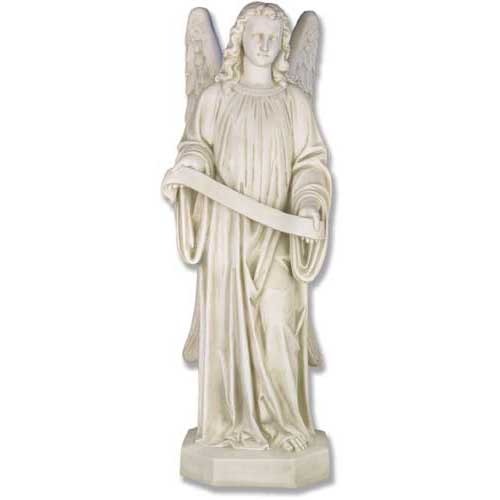 Angel Holding Scroll Outdoor Statue (49 - Inch)