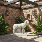 Standing Sheep Religious Statue (24 - Inch) Side Angle