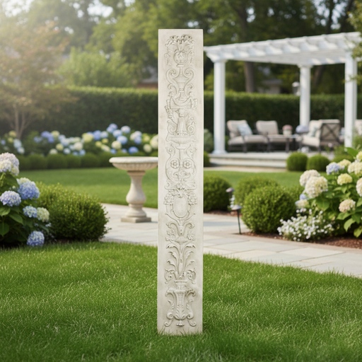 Italian Pilaster Outdoor Statue (72 - Inch) Side Angle