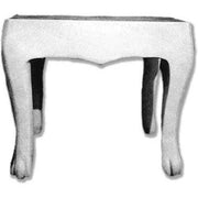 Console table with ornate, old world European design, featuring curved legs and classical paw feet in a minimalist Baroque style.