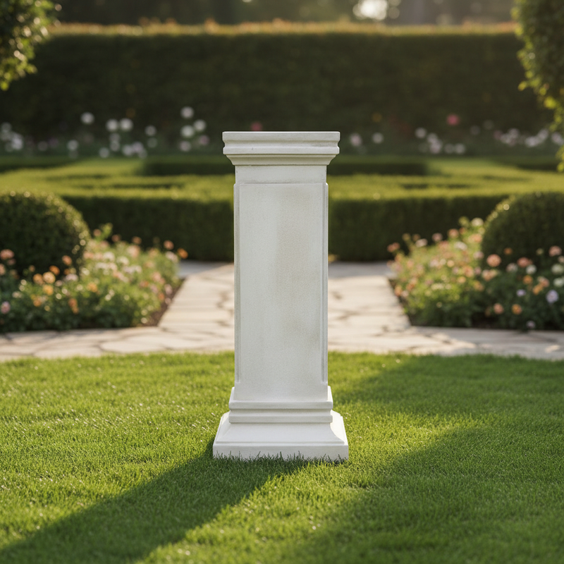 Rectangular Panel Ped Outdoor Statue (39-Inch)