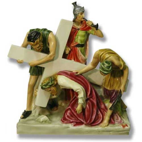Jesus Falls The 1St Time Station 3 Outdoor/Indoor Statue