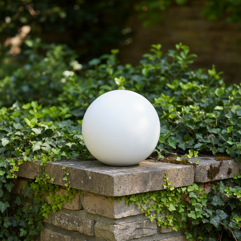 Finial Sphere Outdoor Statue (12-Inch)