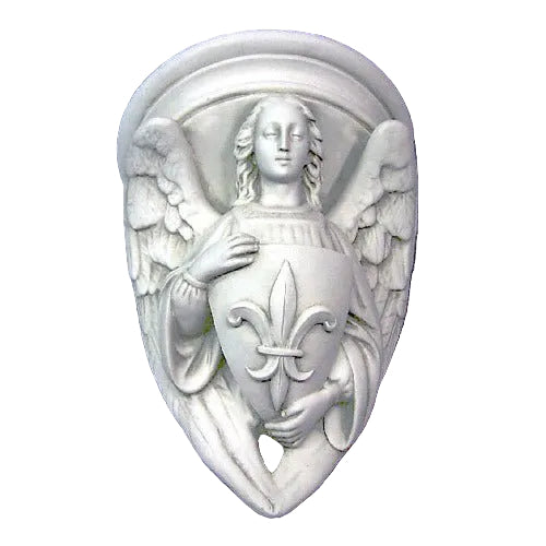 Angel with Fleur-De-Lis Shield Outdoor/Indoor Statue