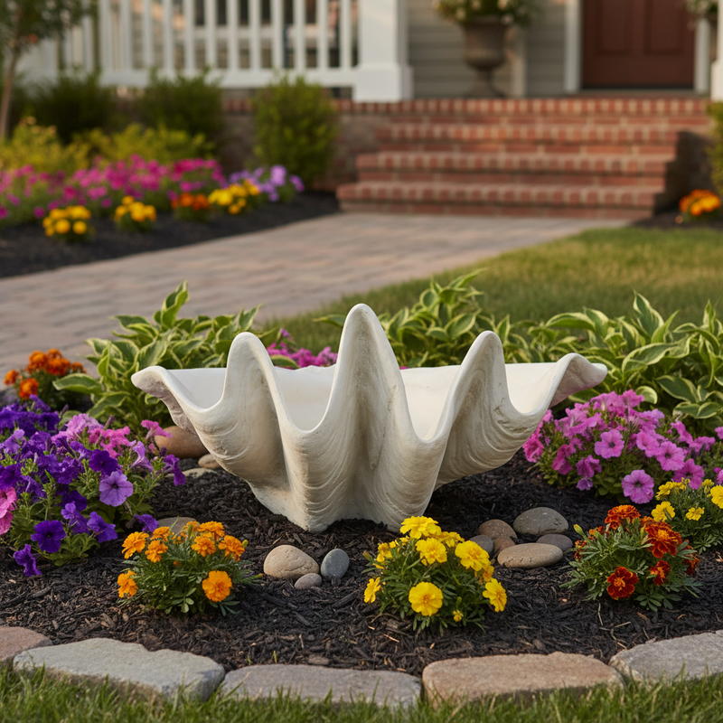 Giant Clam Garden Statue (48-Inch)