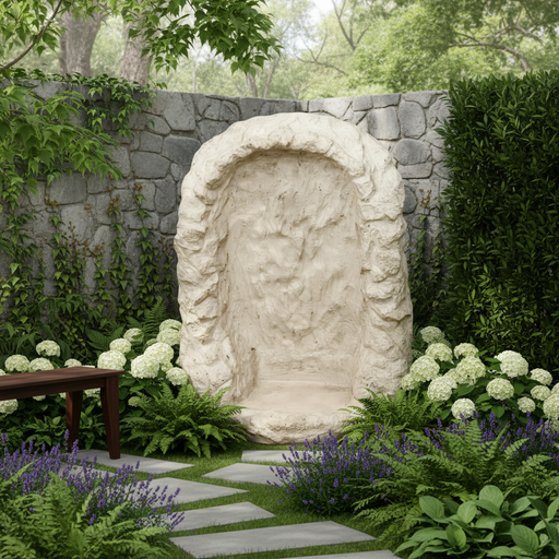 Grotto Stone Statue (23 - Inch) Side Angle