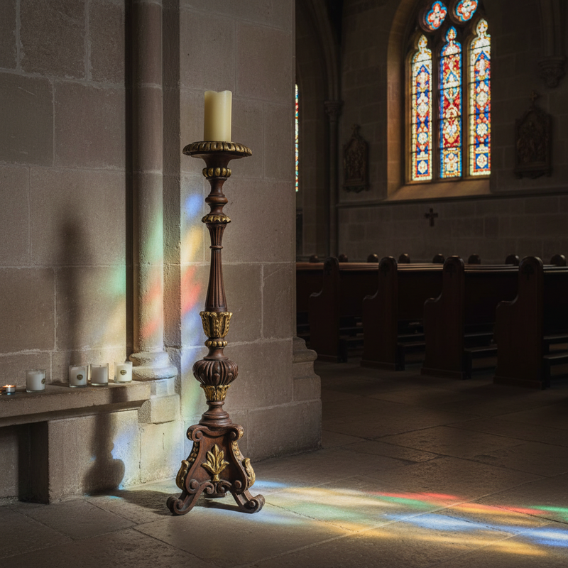 Religious Candleholder Statue (38-Inch)