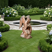 Adoration Angel Crossed Statue (26 - Inch) Different Angle
