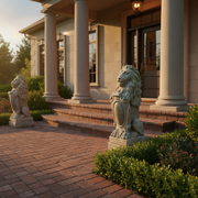 Lion Garden Statue (28 - Inch) Side Angle