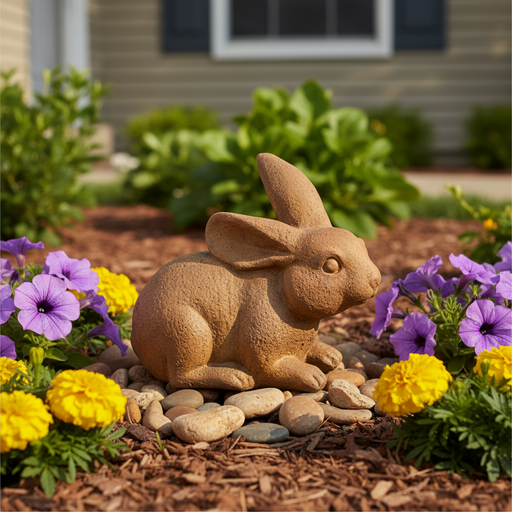 Baby Boy Bunnystatue (7 - Inch) Side Angle