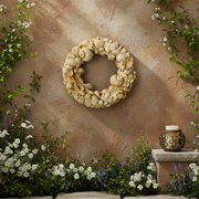 Shell Wreath Garden Plaque (15.0 - Inch) Side Angle