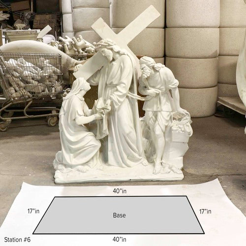 Jesus Meets Veronica Station 6 Outdoor/Indoor Statue