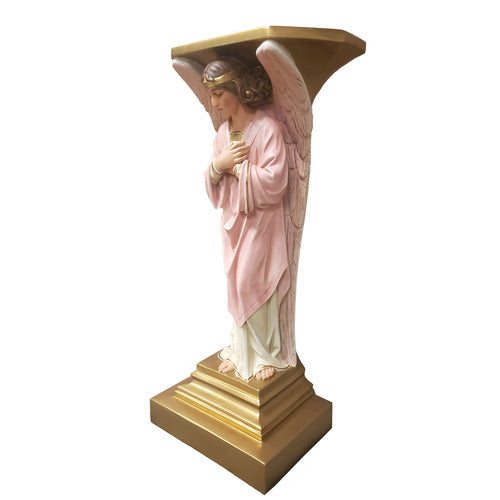 Devotion Angel Cross Ped. 38 Outdoor/Indoor Statue