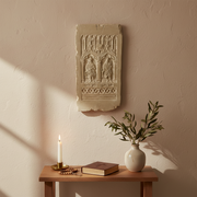 Gothic Door Panel Outdoor Statue (34 - Inch) Side Angle
