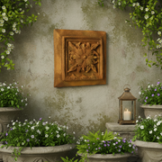 Seville Leaf Garden Plaque (13.0 - Inch) Side Angle