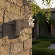 Scroll Drapery Outdoor Bracket (6 - Inch) Side Angle