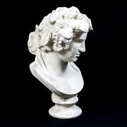 Classical Greco-Roman style bust with ornate floral crown and serene facial expression, inspired by Renaissance sculpture. Other Angle