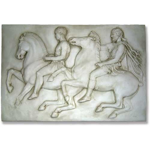 Two Horsemen Slab Vi Western Outdoor/Indoor Statue