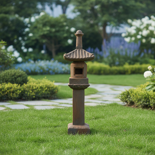 Japanese Lantern Statue (62 - Inch) Side Angle